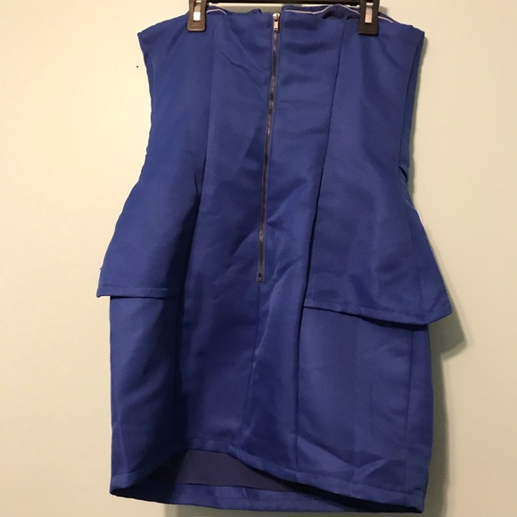 NWT Tobi Blue Strapless dress - Picture 3 of 3